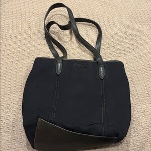 Coach NoGON-6201 Black Neoprene Leather Shoulder Handbag